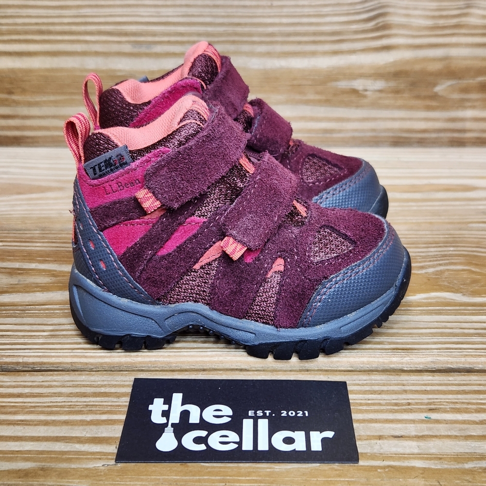 LLBean Toddler Girls 6 Trail Model Burgundy Lace Up Athletic Hiking Ankle Boots